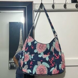 Sea turtle and anchor N Gil soft padded purse